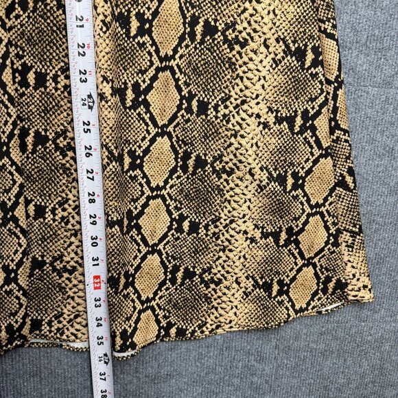 Zara Snake Print Midi Skirt A-Line Grunge Y2K Glamcore Modern Boho Edgy Size M - Picture 13 of 13
